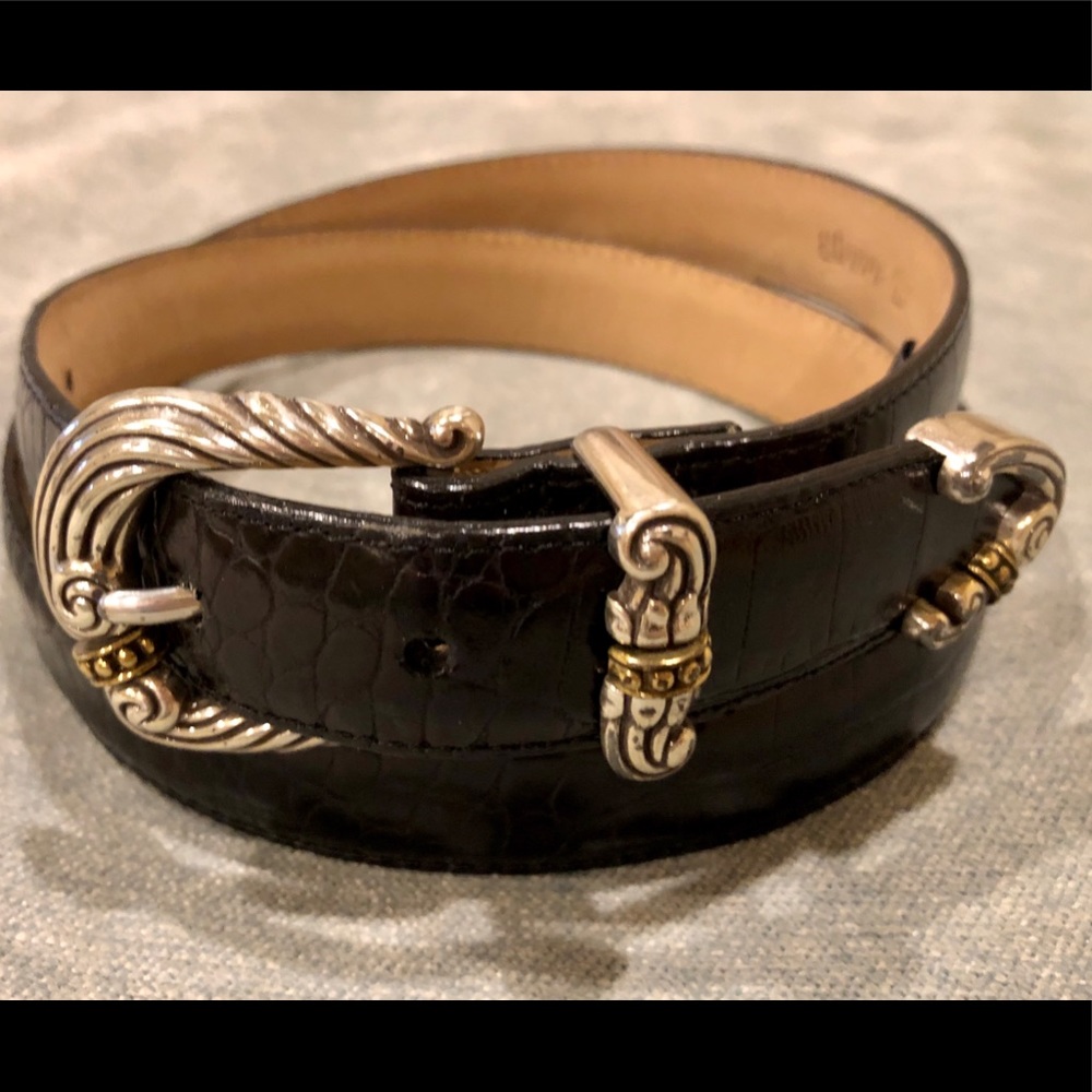 Brighton black leather belt /perfect new accessory